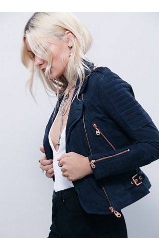 DOMA Womens DOMA SUEDE MOTO JACKET | Free People