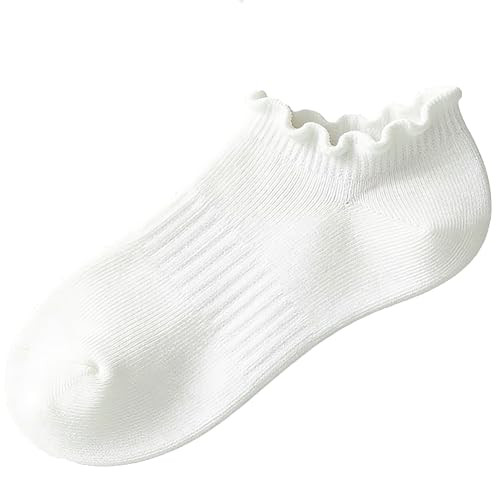 No Show Socks Womens Low Cut Non Slip Cute Ruffle Ankle Socks 6 Pairs | Amazon (US)