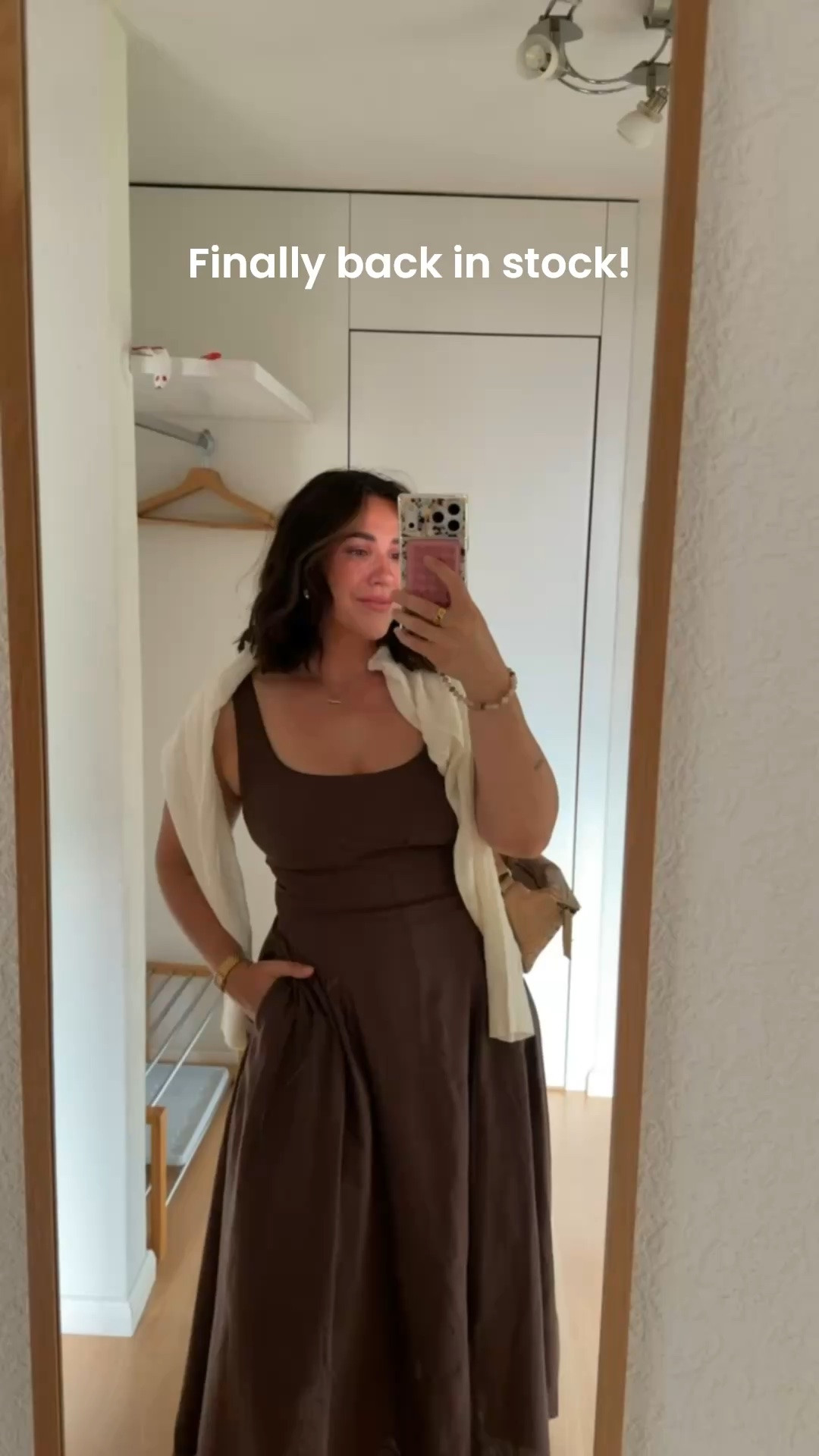 You guys went crazy for this dress!!! Bra free and the silhouette is so dang flattering. They just came out with a knit version that looks so comfy. Size M!

#LTKMidsize #LTKWedding #LTKootd