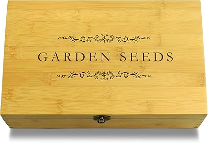 Cookbook People Garden Seeds Gardening Multikeep Box - Decorative Bamboo Wood Adjustable Organize... | Amazon (US)