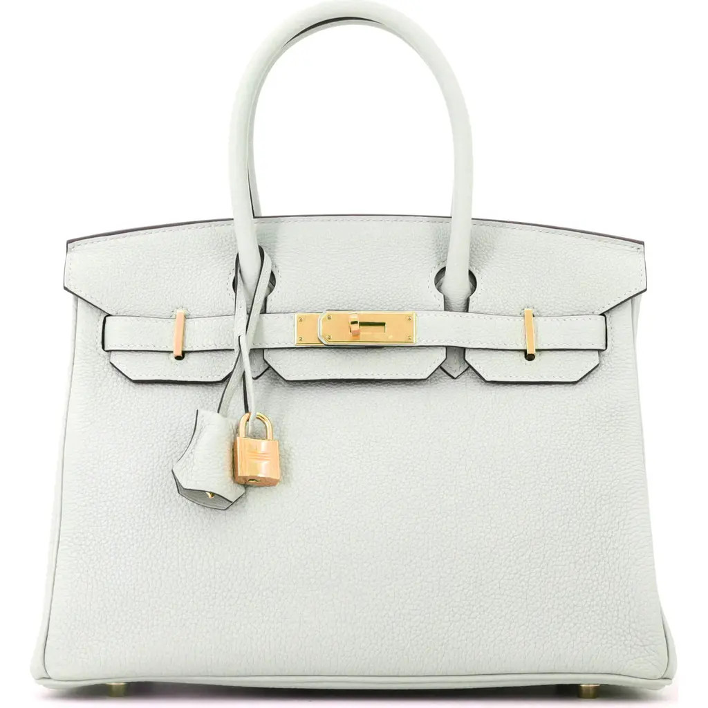 Pre-Owned Hermes Birkin Handbag Grey Togo with Gold Hardware 30 in Gris Neve at Nordstrom, Size Small | Nordstrom