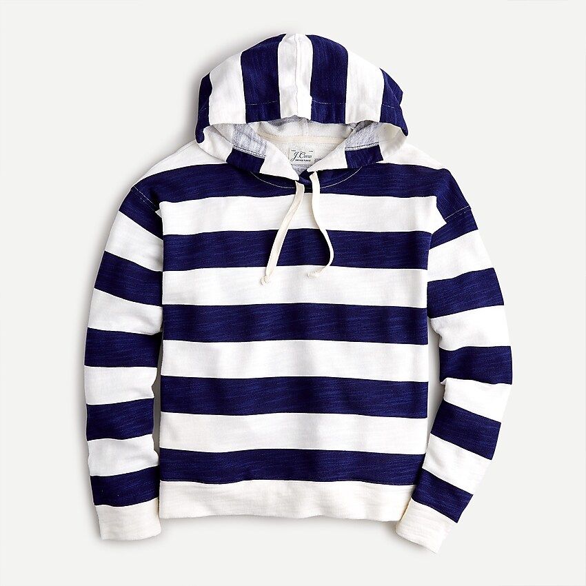 Cropped hoodie in striped vintage cotton terry | J.Crew US