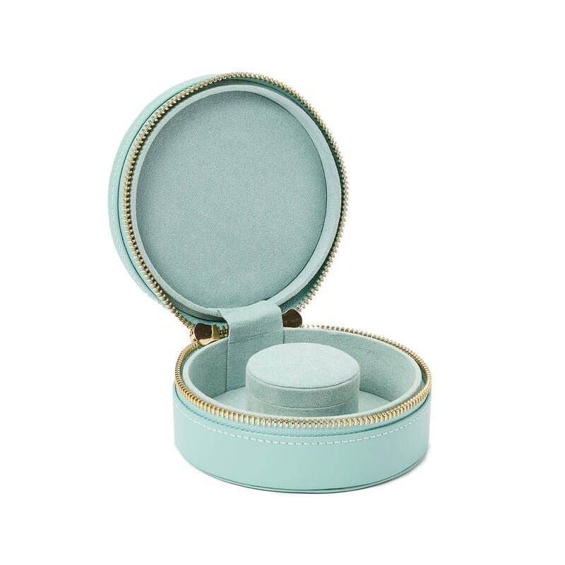 WOLF "Sophia" Jade Leather Mini Jewelry Zip Case | Ross-Simons