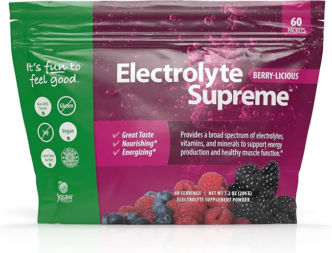 Jigsaw Health Electrolyte Supreme | Broad Spectrum of Electrolytes + Trace Minerals | Berry-Licio... | Amazon (US)