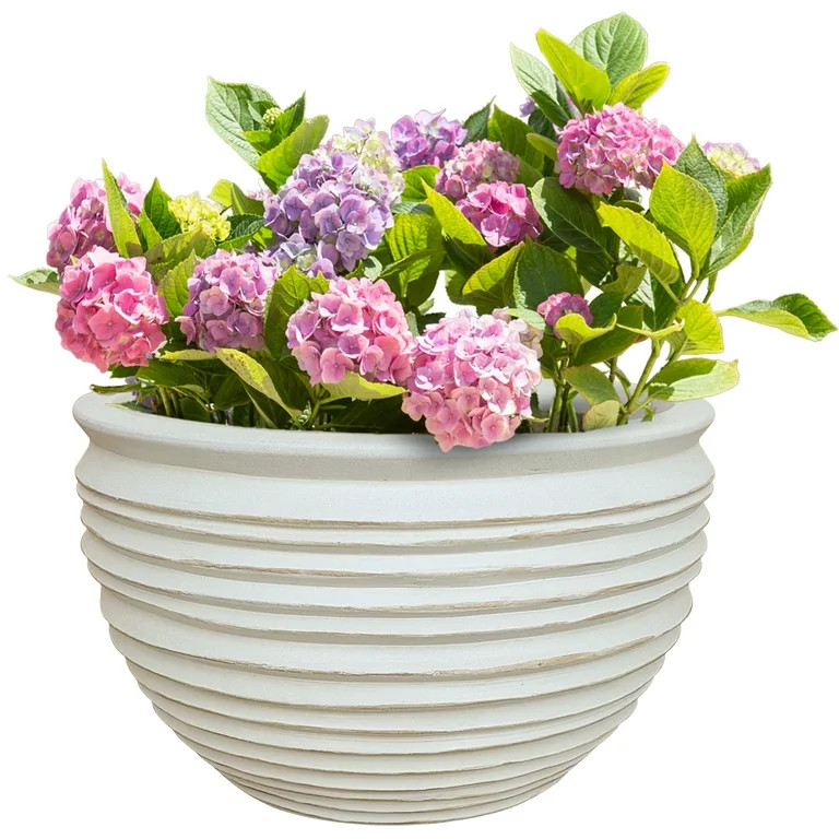 Better Homes & Gardens Medium 8in Diameter Round White Dune Ceramic Planter | Walmart (US)