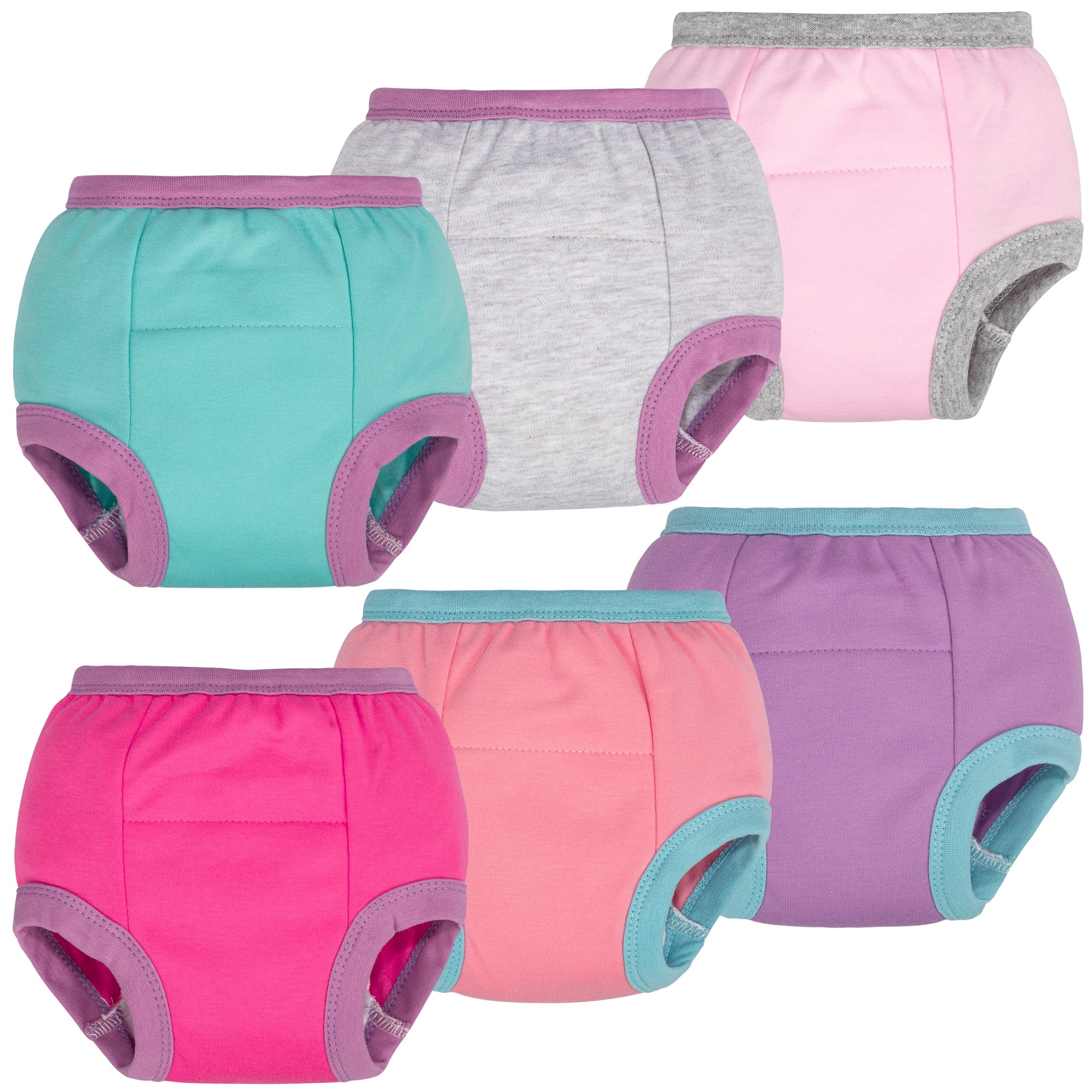 BIG ELEPHANT Baby Girls Potty Training Pants, Toddler Solid Color Training Underwear, 12-24 Month... | Walmart (US)