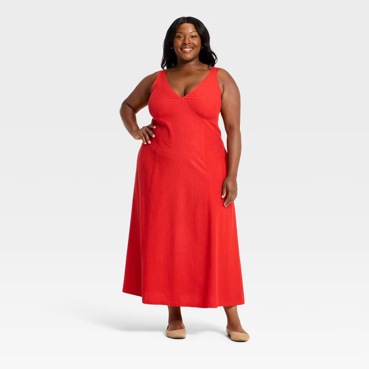 Women's Maxi A-Line Dress - Universal Thread™ Red XXL | Target