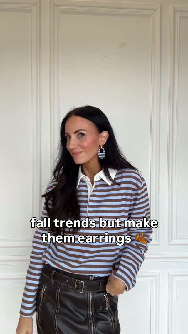 Leather is lovely and lightweight, but wow is it fun to turn fall prints, patterns, and colors into actual earrings. 🍂🩵🤎 Interchangeable hoops, basic gold hoops and so many more styles in the fall collection @nickelandsuede. I’ll link in LTK.