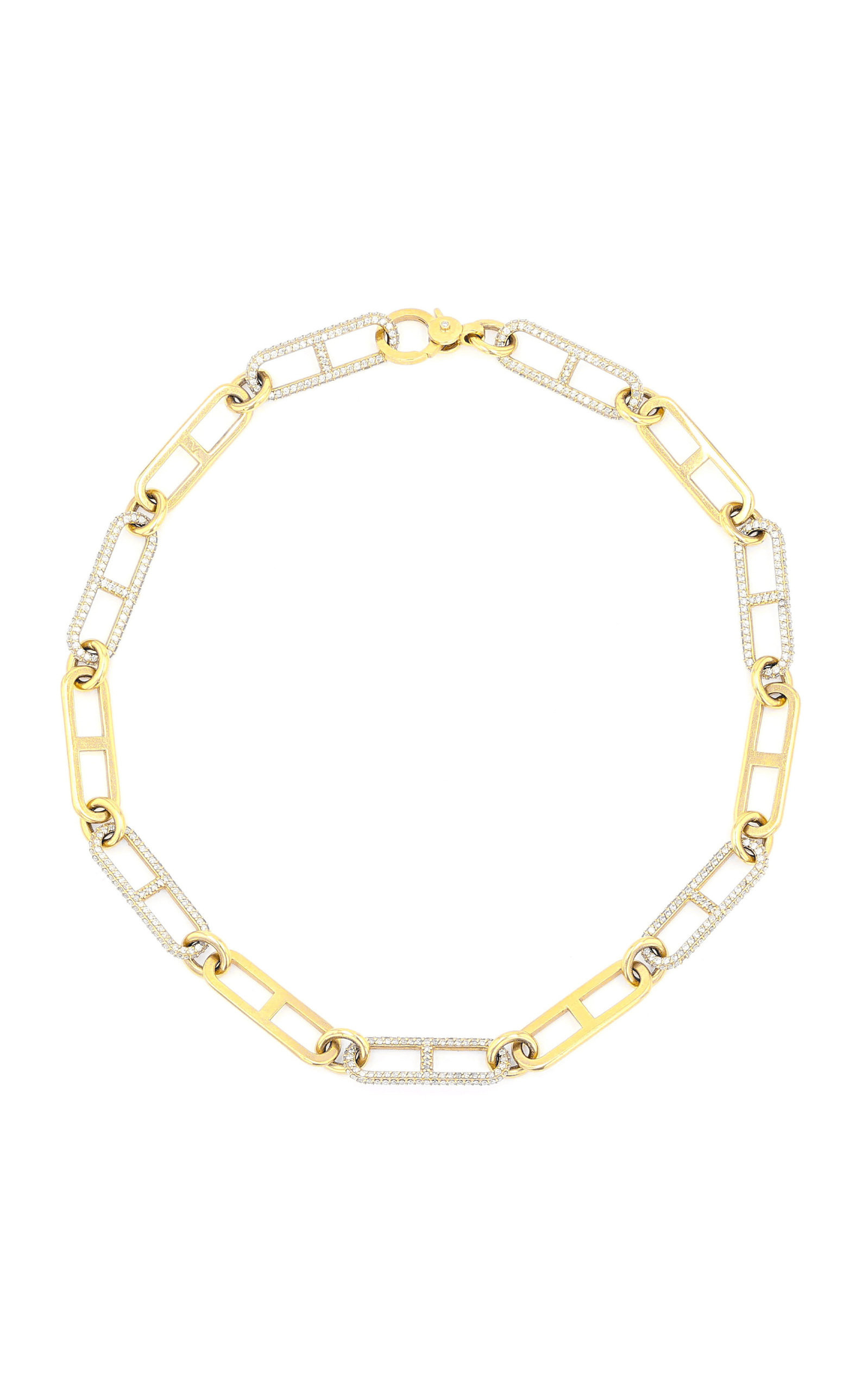 14K Yellow Gold Diamond Chain Necklace | Moda Operandi (Global)