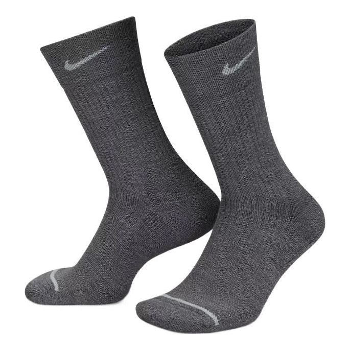 Nike Everyday Wool Cushioned Crew Socks (2 Pairs) 'Grey Beige' DQ6394-902 | KICKS CREW
