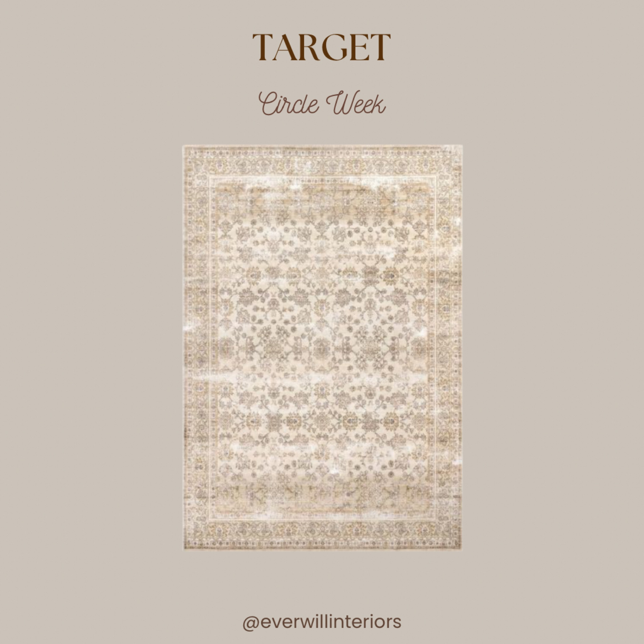 Such a gorgeous versatile rug that is on major sale!


#targetcircleweek #targetcirclefinds #targetneutralrug #neutralvintagerug #targethomedeals

#LTKSummerSales #LTKHome #LTKSaleAlert