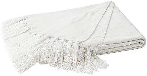 RECYCO Chenille Cozy Throw Blanket with Decorative Fringe Luxury Tassel Throw Blanket for Couch S... | Amazon (US)