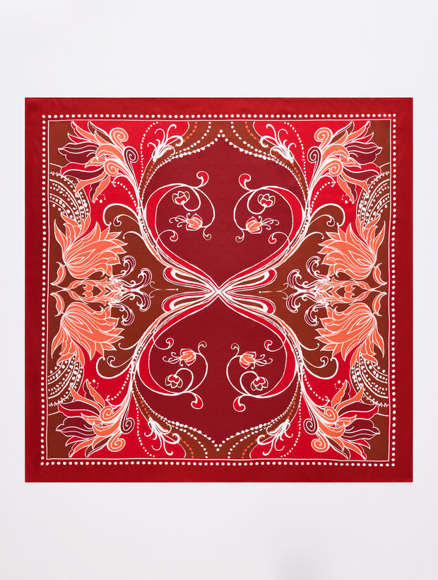 Floral Swirls Square Scarf | Talbots