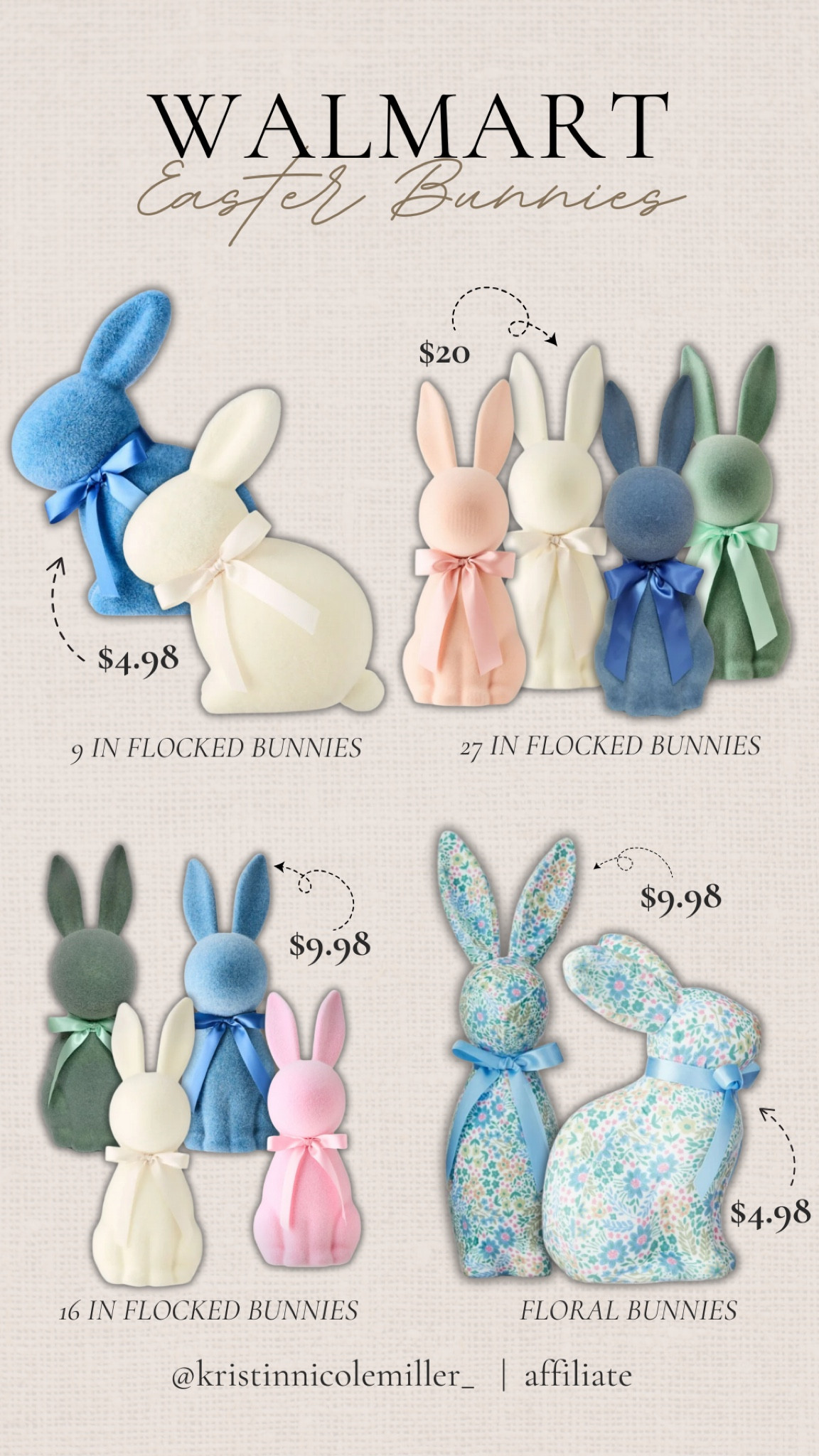 JUST DROPPED // Walmart flocked and floral bunnies!! The prettiest color palette for spring & Easter!!! 🐣 

Bunny, affordable, trending, viral, just dropped, new, blue, green, pink, ivory, cream, white, neutral, pastels, floral blue, teal, emerald, bows

#LTKSeasonal #LTKHome #LTKFindsUnder50