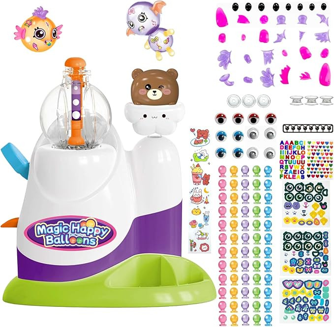 Magical Toy Gifts for Kids | Bear Pump Balloon Craft Kit with 60PCS, Creative DIY Art Toys for Ag... | Amazon (US)