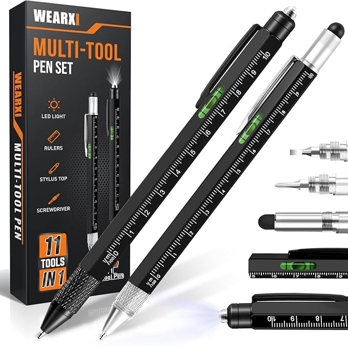 WEARXI Stocking Stuffers for Men, 11 in 1 Multitool Pen Set Gifts for Men, Christmas Gifts for Me... | Amazon (US)