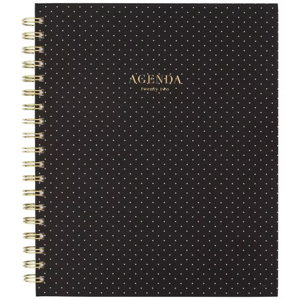 2022 Planner Large Hardcover W/M Black with White Dot - Sugar Paper Essentials | Target