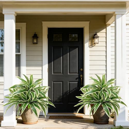 Fake Ferns,2 Planter 35in Outdoor Faux Plants UV Resistant,3D Real Touch Fake Plants Total 160 Bl... | Amazon (US)