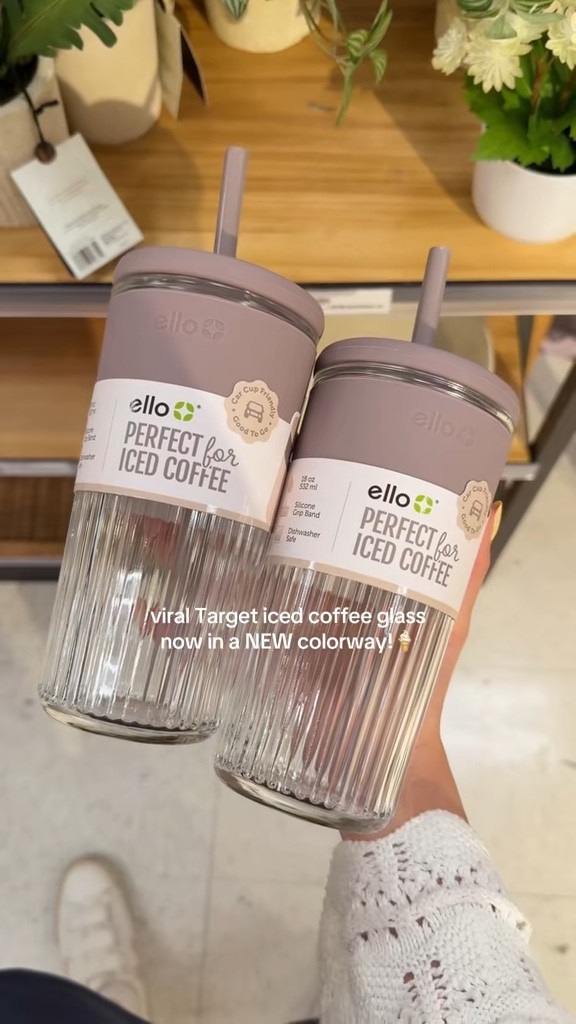 cutest new Target glass tumblers now in PURPLE!!! And a new 24oz..comes in both cream and bright pink as well & perfectly holds a grande coffee 💫☕️ already obsessed with this iced coffee glass & it’s going fast so get yours here!! #ellocups #target #targetfinds #targethaul #icedcoffee

#LTKSpringSale 

#LTKfoodie #LTKSeasonal