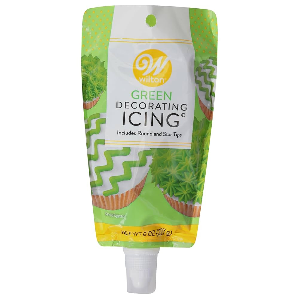 Wilton 704-4747 Green Decorating Icing 8 Ounce, with Plastic Tips | Amazon (US)