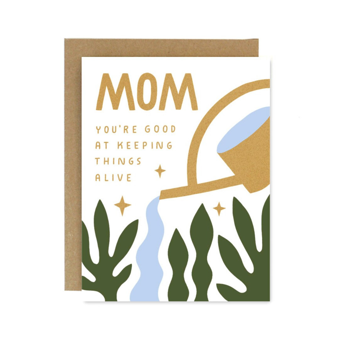Mom Alive Mother's Day Card- Screen Printed Folding Mother's Day Card | Etsy (US)