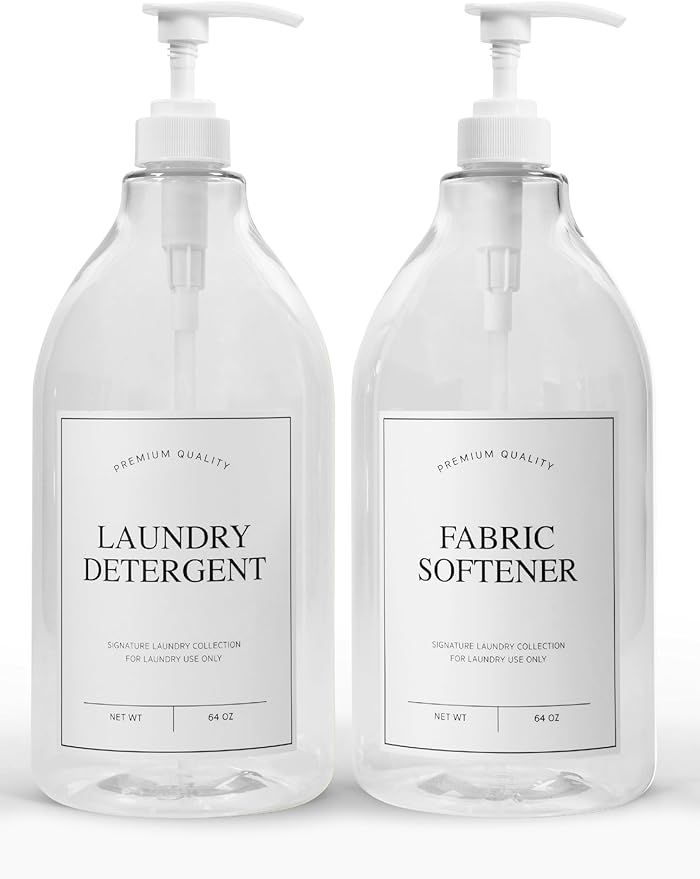 Calindiana Modern Farmhouse Liquid Laundry Detergent and Fabric Softener Dispenser for Laundry Ro... | Amazon (US)