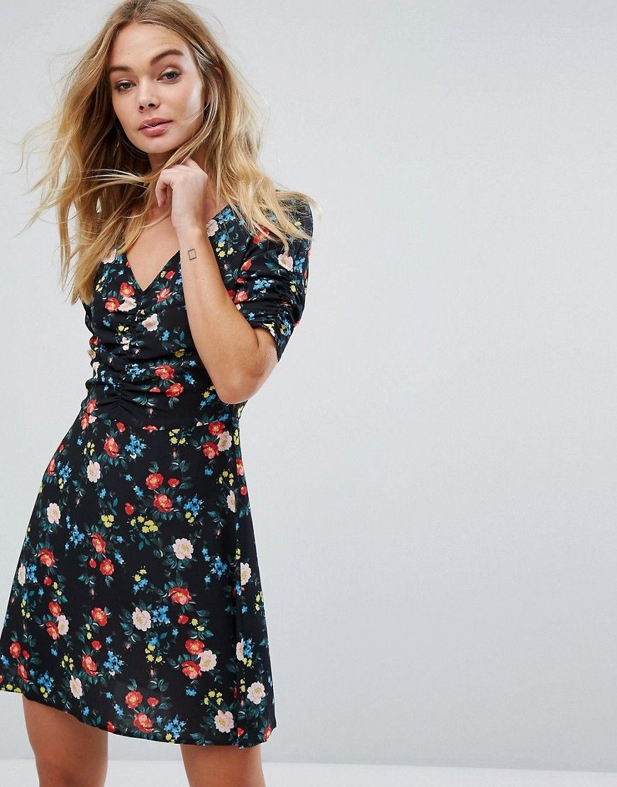 Miss Selfridge Floral Print Tea Dress - Multi | ASOS US