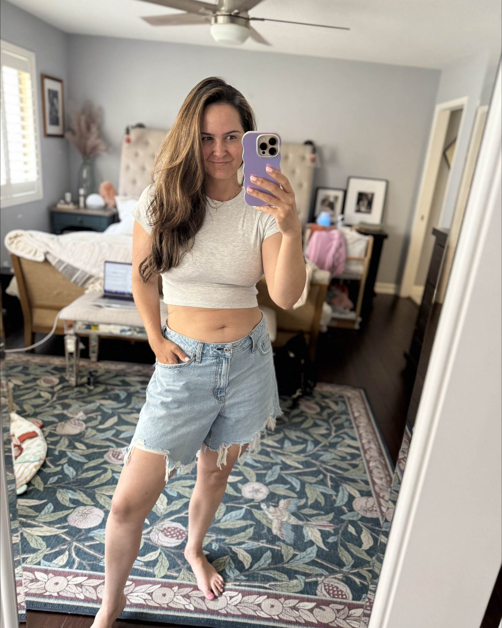mom shorts summer moment ☀️⛱️5’5” wearing 29. 140lbs currently 

#LTKSeasonal #LTKStyleTip