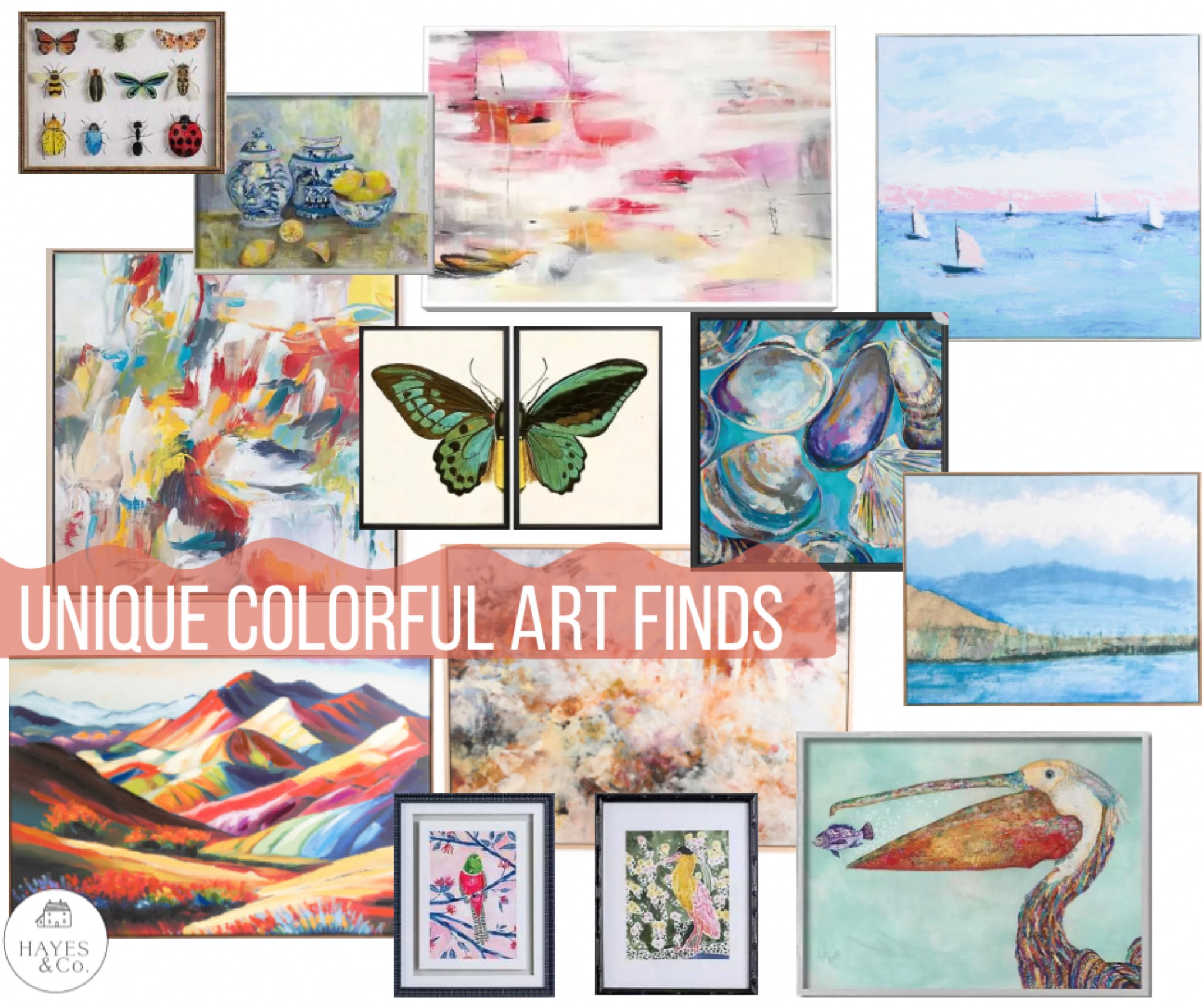 Unique colorful art pieces in lots of styles and sizes!  

#LTKFind #LTKsalealert #LTKhome