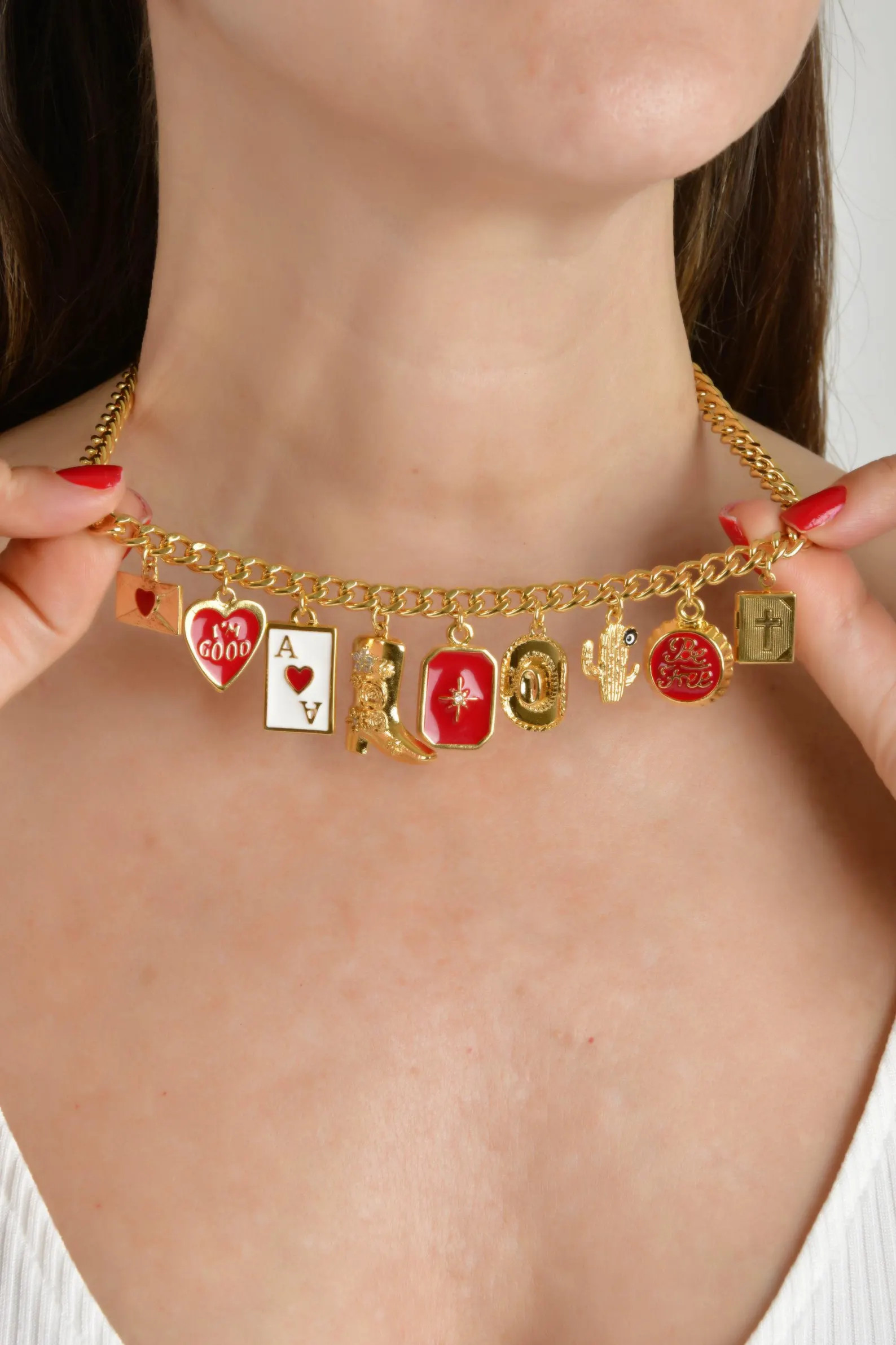 Custom Gold Charm Necklace: Dainty Pendants, Personalized Jewelry - Etsy | Etsy (US)