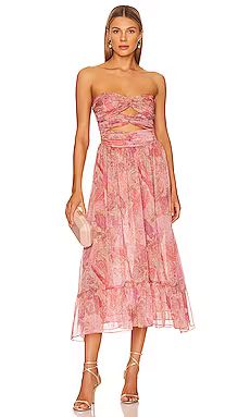 MISA Los Angeles Arianne Dress in Muted Paisley from Revolve.com | Revolve Clothing (Global)