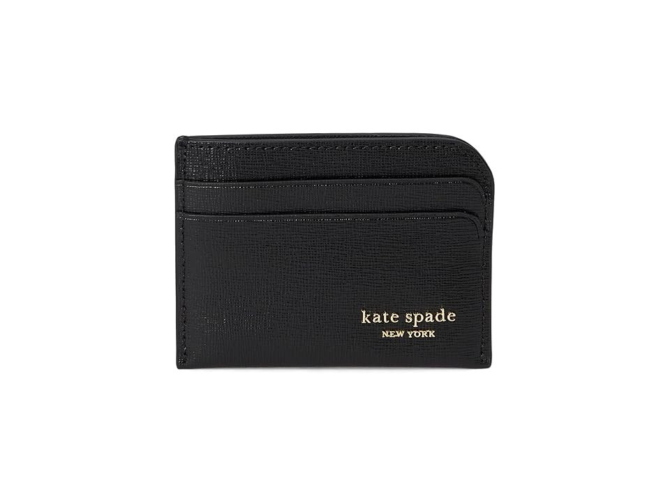 Kate Spade New York Devin Saffiano Leather Card Holder Wallet Women's Handbags Black | Zappos