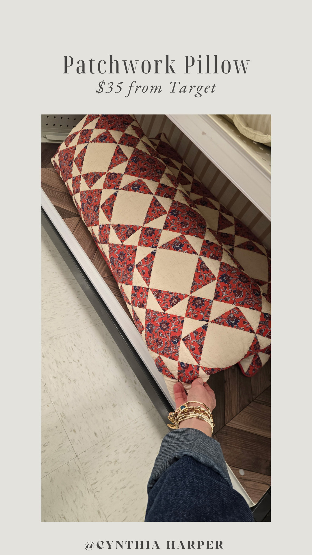 Found the cutest Patchwork Pillow from Target for only $35!  

 