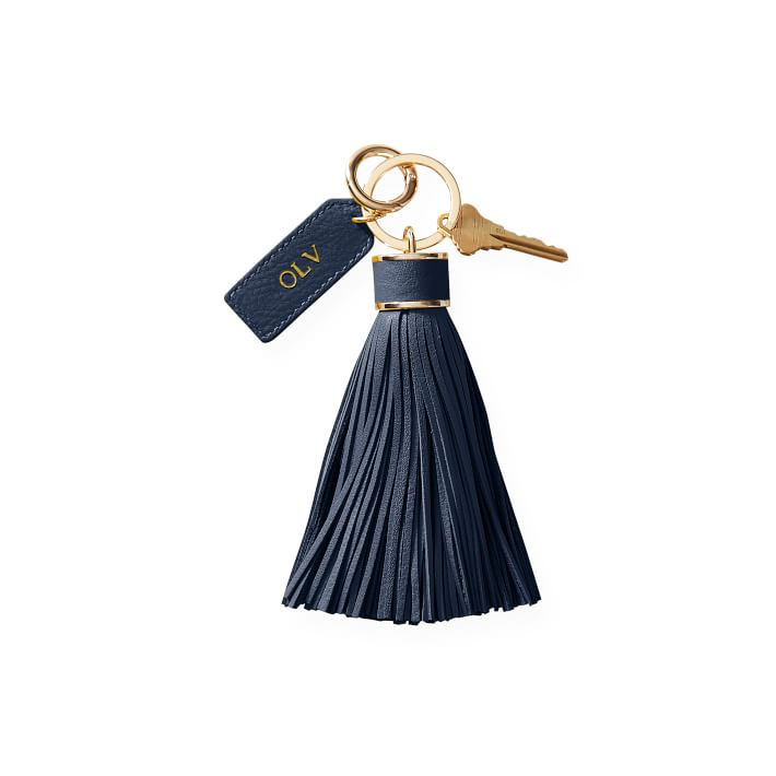 Oversized Leather Tassel Keychain | Mark and Graham