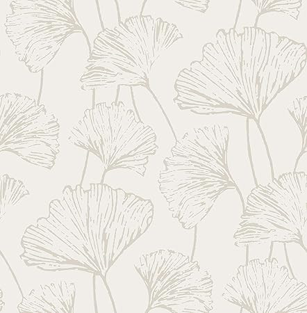 NuWallpaper NUS3578 Silver Hikarigaoka Peel & Stick Wallpaper, Metallic | Amazon (US)