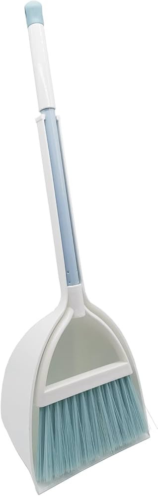 Xifando Mini Broom with Dustpan for Kids,Little Housekeeping Helper Set (White+Blue) | Amazon (US)