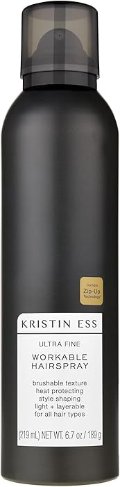 Kristin Ess Ultra Fine Professional Hairspray + Heat Protectant for Hair - Lightweight Hold for W... | Amazon (US)