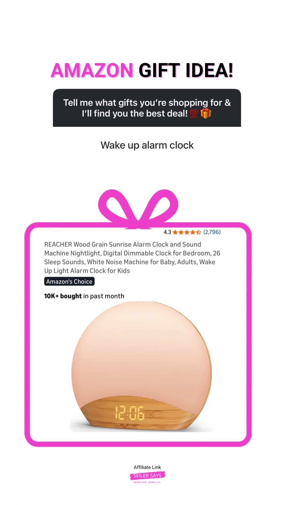 Amazon Holiday Gift Idea! Sunrise alarm clock with night light, 26 nature inspired sleep sounds, dimmable, wake up light, white noise machine for bedroom.

#LTKTravel #LTKGiftGuide #LTKHoliday