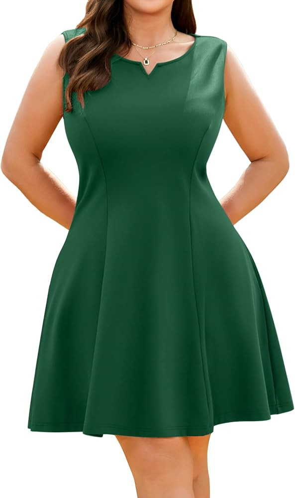 RWJ Womens Summer Plus Size Dresses for Cocktail Graduation Work Mini Dress | Amazon (US)