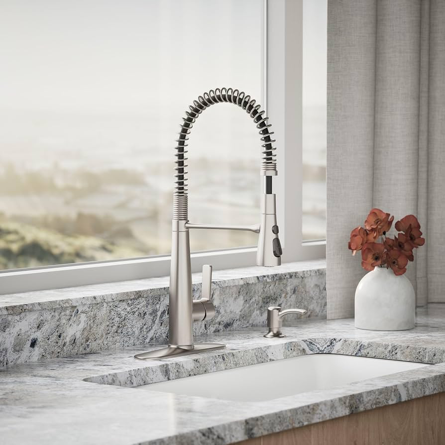 KOHLER Semi-Pro Kitchen Sink Faucet w Soap Dispenser | Amazon (US)