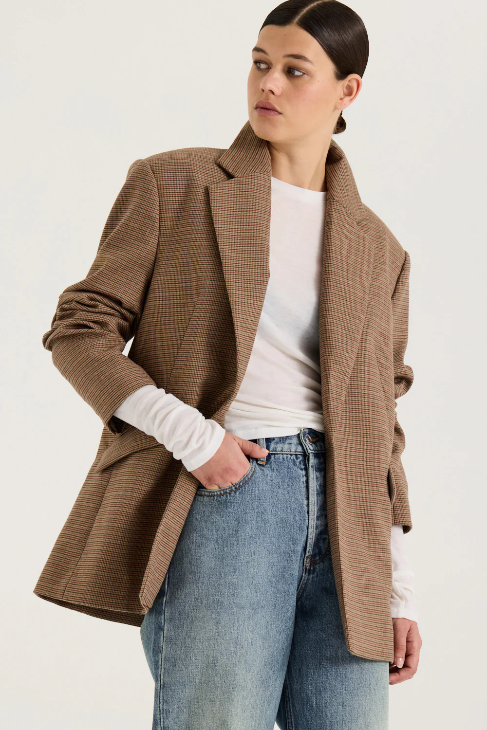 Ornella Checked Blazer | Henne
