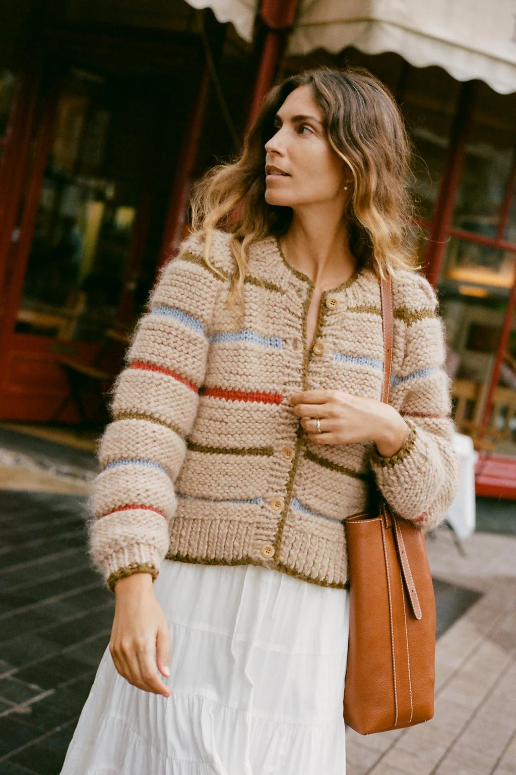 The Leandra Cardigan| Kaleidoscope Stripe | Christy Dawn