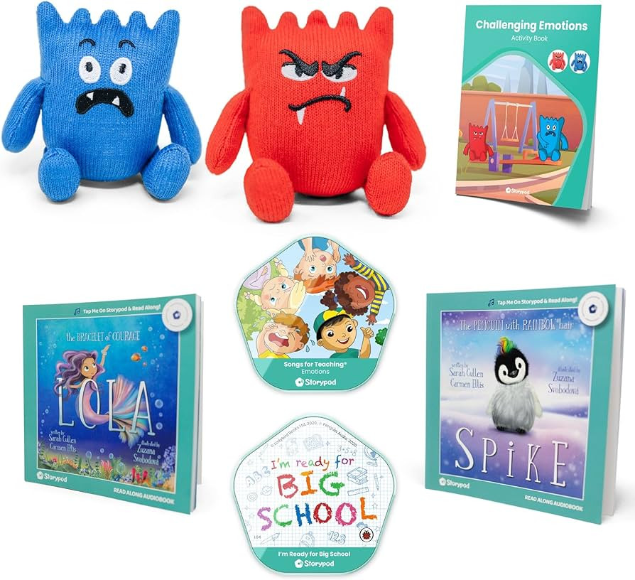 Storypod Challenging Emotions Set for The Learning-First Audio Play System | Content for Age 4 Years, 3 Months | SEL Audio Learning & Interactive Fun | Amazon (US)