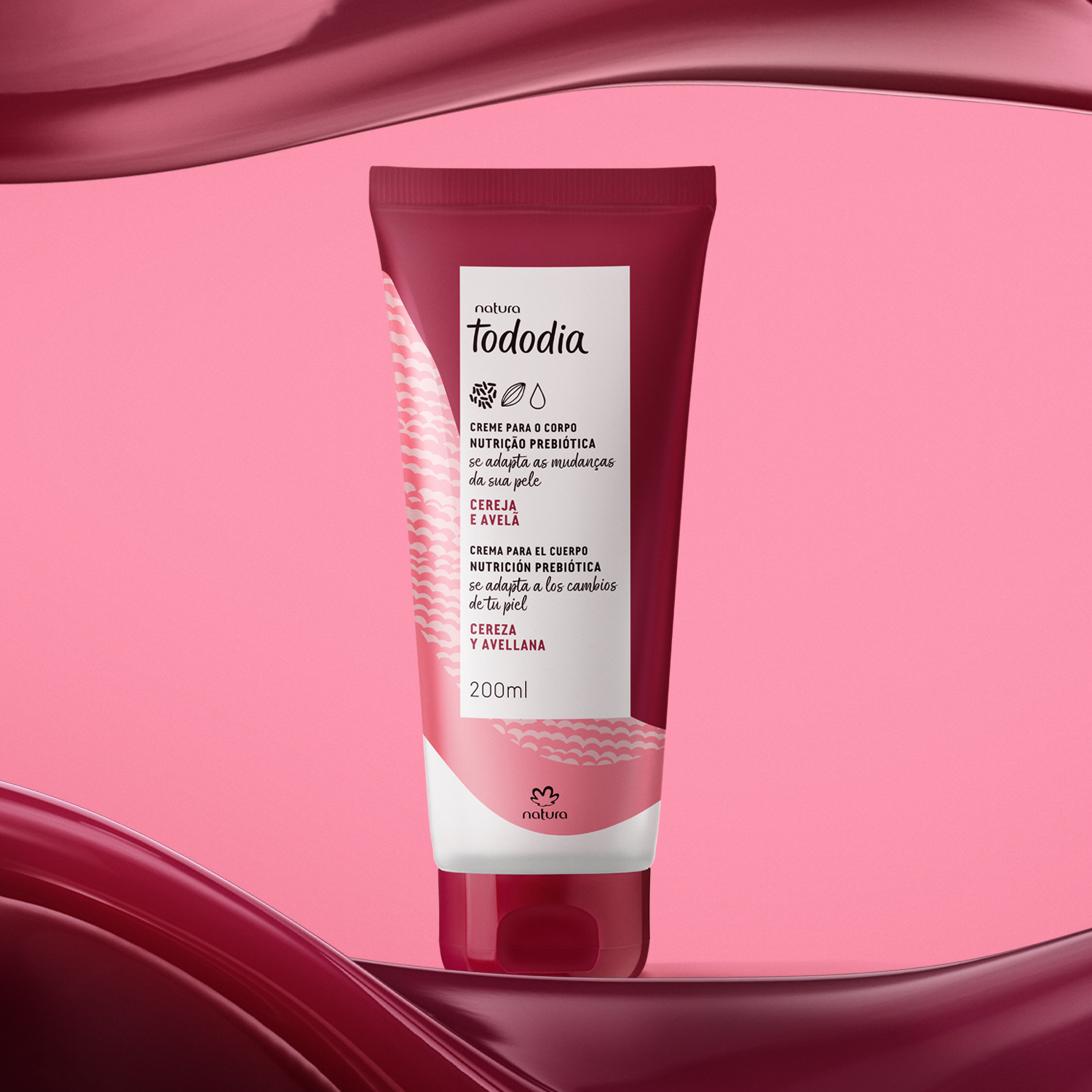 Creme Desodorante Nutritivo para o Corpo Tododia Cereja e Avelã | Natura BR