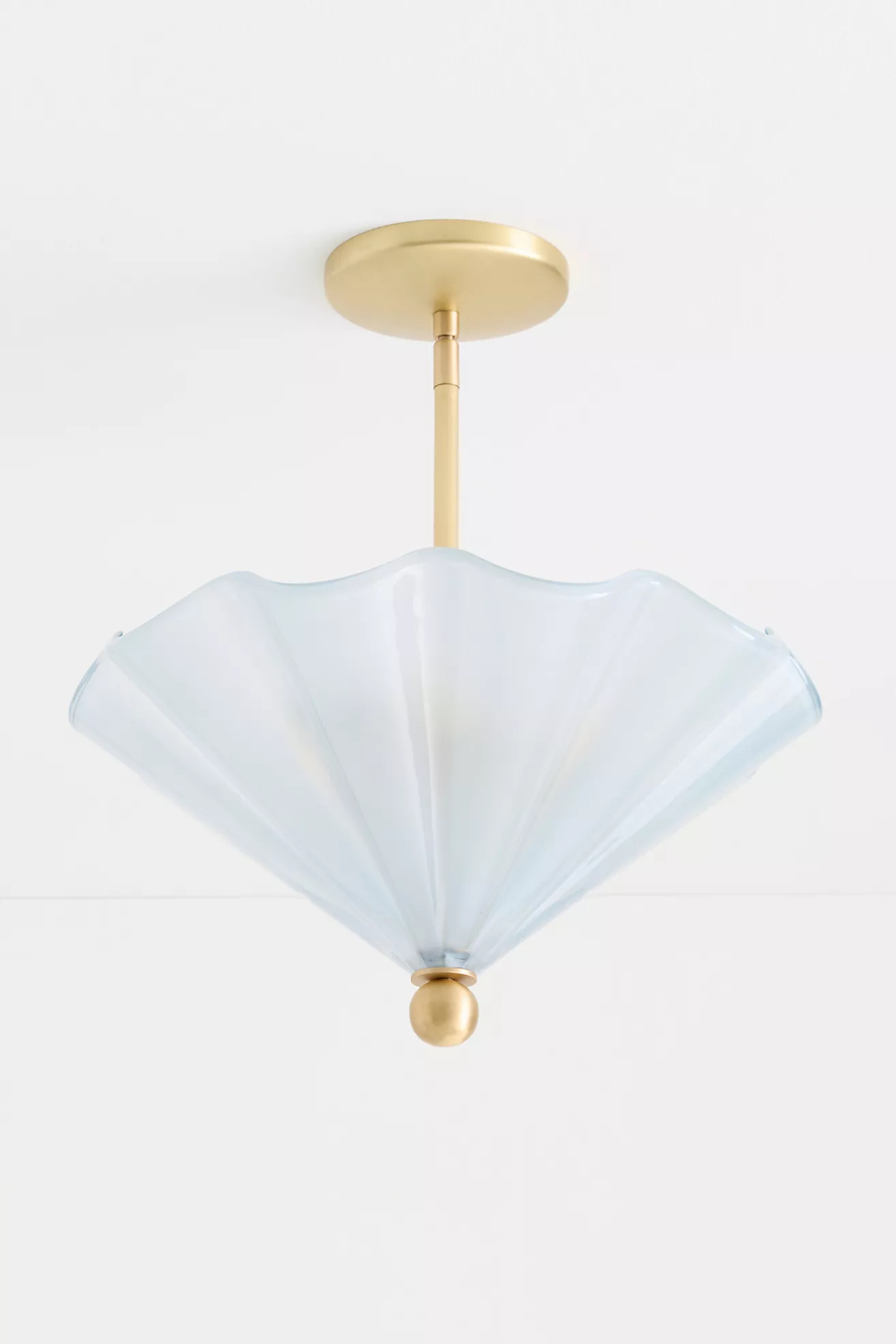 Wave Scalloped Colored Glass Flush Mount | Anthropologie (US)