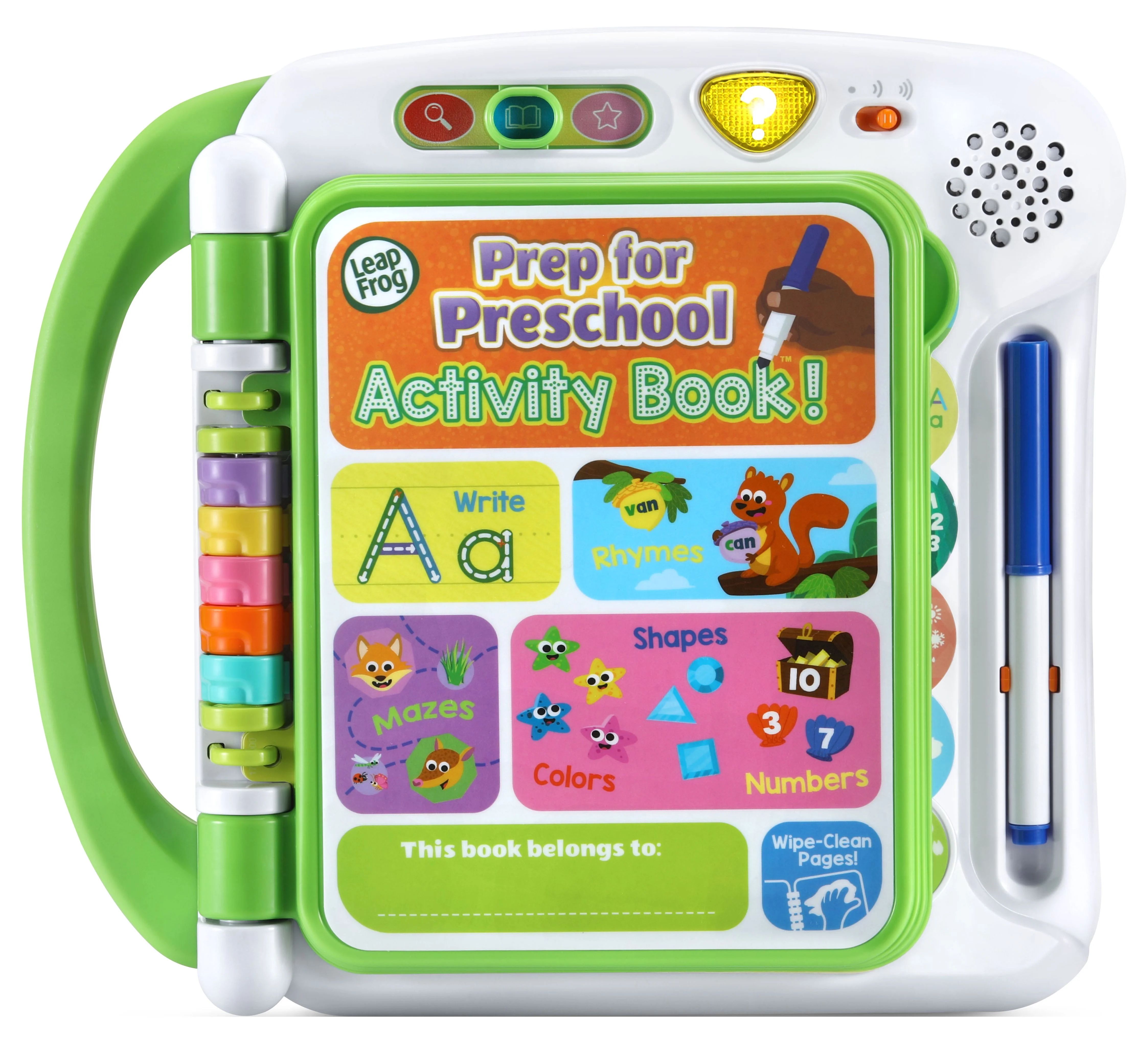 LeapFrog Prep for Preschool Activity Book with Reusable Pages, Learning Toy for Preschoolers | Walmart (US)