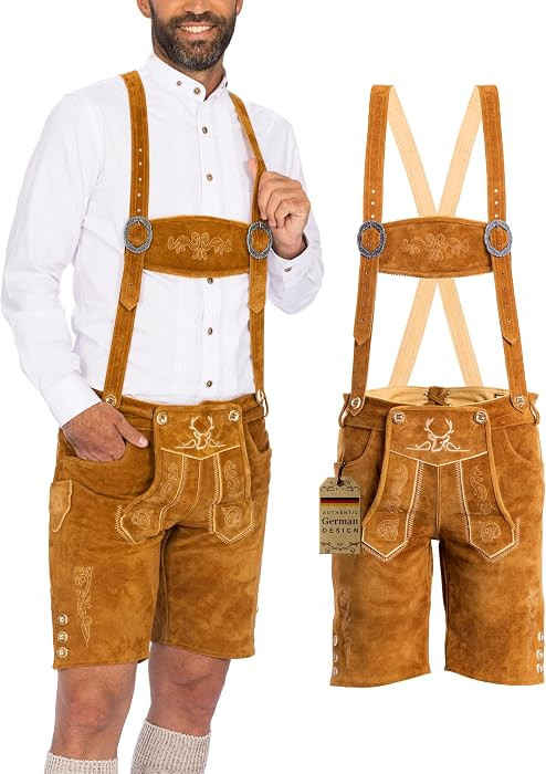 Men's Lederhosen Shorts German Bavarian Oktoberfest | Amazon (US)