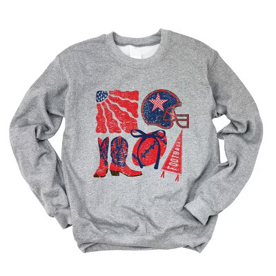 Football Flag Red and Blue -  Womens Sweatshirt | Target