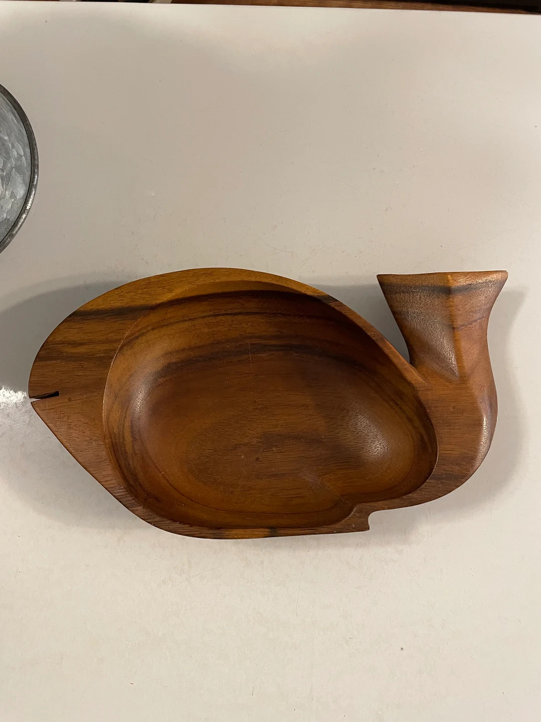 Polished Wood Whale Shaped Dish Plater Tray Made in Philippines for Kraftware NYC 12-inch Wide - ... | Etsy (US)