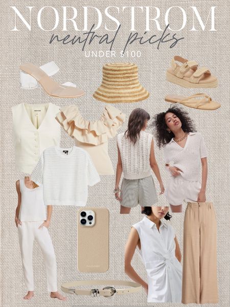 Nordstrom neutral picks 

Neutral fashion 
White pants
White top 
Travel 
Sandals 

#LTKShoeCrush #LTKSeasonal #LTKTravel